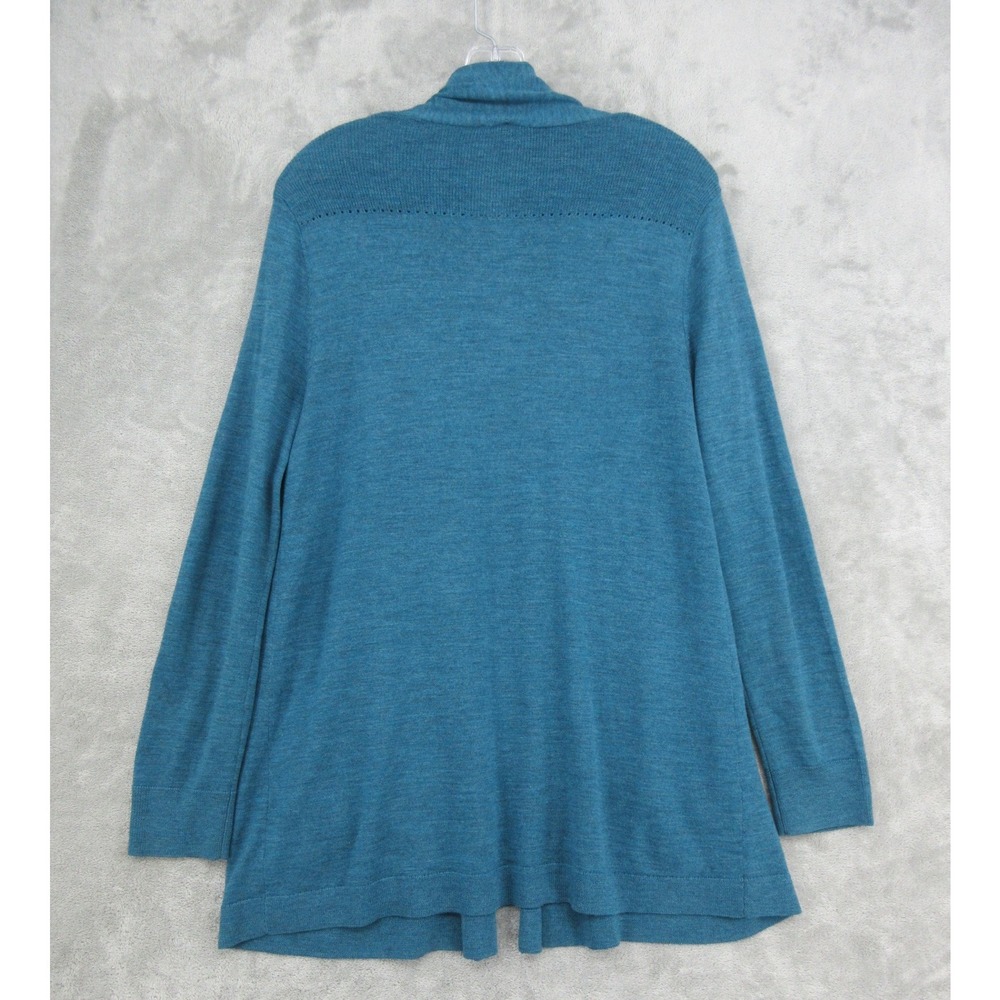 Talbots Sweater Womens Size L Merino Wool Open Front Cardigan Cozy Quiet Luxury - Picture 2 of 11